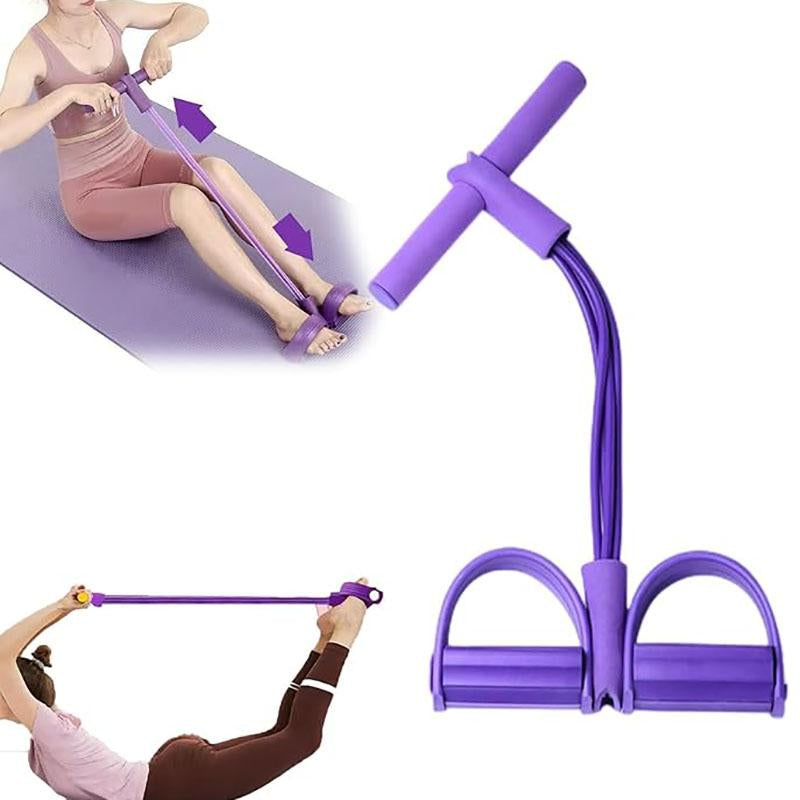 Home Gym Foot Pedal Resistance Band Puller - Portable Fitness Equipment for Leg Workouts, Core Training & Full-Body Exercise - Non-Slip Foot Pedal Puller for Toning, Stretching & Strength Building