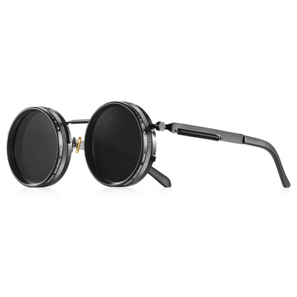 Polarized round Sunglasses ND9 Adjustable Dimming Men Women Retro Punk Men'S Fishing Eyeglasses Outdoor Shades UV400